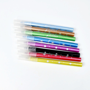 8 stylos surligneurs à paillettes, <span class=keywords><strong>marqueurs</strong></span> brillants pour la prise de notes des étudiants, le journalisation, le scrapbooking, l'art et l'artisanat - Product Image 3