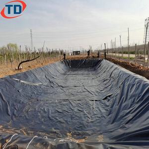 Geomembrana Impermeable Azul Verde para Revestimiento de Piscifactorías 0.75mm 1mm 1.5mm Revestimiento para Estanques de Camarones Geomembrana de HDPE 60mil 500micron - Product Image 2