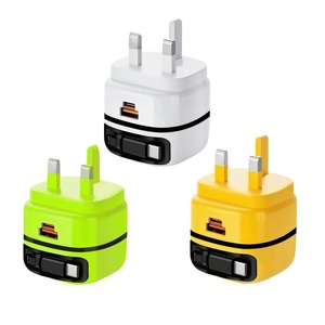 <span class=keywords><strong>Chargeur</strong></span> rapide intelligent 65 W réel avec câble rétractable de 70 cm, 3 ports USB Type C, adaptateur secteur US UK EU pour téléphone portable - Product Image 6