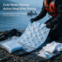 Couverture auto-chauffante, meilleure que la couverture de survie standard, améliore les chances de survie en cas de catastrophe, hypothermie, travail sur le terrain