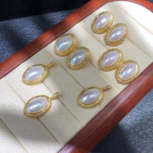 Juego de Regalo de Collar y Pendientes de Concha de Caballo de Mar Plateados en Oro S925 con Diseño Arcoíris para Mujer, Estilo Vintage - Product Image 3