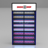 Étagères de supermarché en métal pour cigarettes, présentoir à cigarettes, présentoir à ressort, vitrine