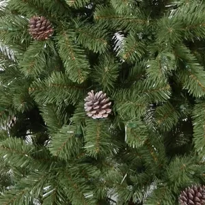 Arbres de Noël Led en PVC Arbres de Noël minces au toucher réel Arbre de Noël décoratif artificiel avec pomme de pin - Product Image 5