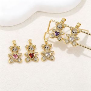 Joyería de Circonio con Microincrustaciones, Estilo Europeo y Americano, Muy Vendida, Linda Collar con Colgante de Oso, Cadena Versátil - Product Image 2