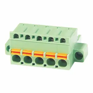 Pluggable Spring terminal block With Flange 5.08mm PLUG Terminal Block WANJIE Terminal Block