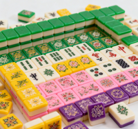 Ensemble de Mahjong de Luxe Américain 160 Moderne Portable de Haute Qualité en Mélamine Importée Magnifique Jeu de Mahjong pour la Famille