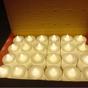 공장 공급 3D 라운드 양초 2 단 스위치 자기 진자 플라스틱 votive LED 양초 휴일 장식 - Product Image 2