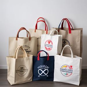 Wholesale Custom Natural Blank logo Printed Reusable Beach <b>Bag</b> Eco Friendly Cotton Canvas Shopping Tote <b>Bag</b> with Logo - Product Image 1
