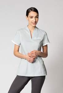 Benutzer definierte Spa Sauna Frauen Arbeits kleidung Fußbad <span class=keywords><strong>Massage</strong></span> Techniker Uniformen Weibliche Kosmetikerinnen Beauty Salon <span class=keywords><strong>Uniform</strong></span> Tops - Product Image 2