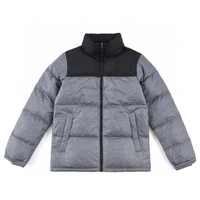 Jaket Bulu Angsa Berkerudung Musim Dingin, Mantel Bulu Tebal Hangat, Mantel Musim Dingin, Parka Utara, Logo Bordir, Jaket Pria