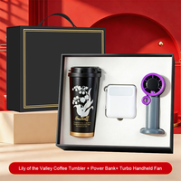 Ventilateur portable rafraîchissant, batterie externe et mug – Coffrets cadeaux personnalisables avec logo pour événements d'entreprise et festivals d'employés