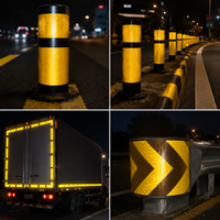 Rouleau de vinyle acrylique auto-adhésif micro-prismatique haute intensité (1,24 m x 45,7 m) pour les panneaux routiers réfléchissants et la signalisation de sécurité