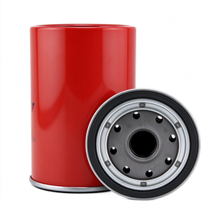 Filtro cilíndrico rojo SN55006 con sello de goma para piezas de maquinaria de construcción - Product Image 3