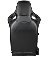 Siège de course universel réglable JIABEIR JBR1053 en PVC noir au design élégant pour simulateur de course - Pièces automobiles