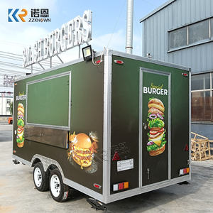 Camion de cuisine mobile <span class=keywords><strong>commercial</strong></span> 13 pieds, remorque alimentaire robuste pour burgers, remorque de cuisine prête à l'emploi à double essieu - Product Image 3