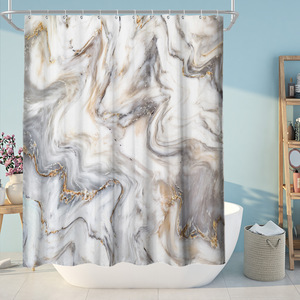 <span class=keywords><strong>Rideau</strong></span> <span class=keywords><strong>de</strong></span> <span class=keywords><strong>douche</strong></span> décoratif à <span class=keywords><strong>motif</strong></span> marbre avec crochets, rideaux <span class=keywords><strong>de</strong></span> <span class=keywords><strong>douche</strong></span> texturés brillants et anti-moisissure efficaces - Product Image 4