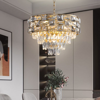 Luminaire d'intérieur suspendu en cristal pour escalier chinois, Design moderne