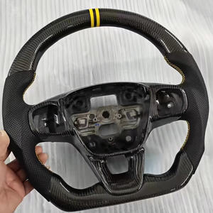 Volante de cuero personalizado accesorios de coche para <span class=keywords><strong>Ford</strong></span> <span class=keywords><strong>Focus</strong></span> MK2 MK3 MK4 <span class=keywords><strong>RS</strong></span> ST Mondeo gran oferta volante de fibra de carbono - Product Image 5