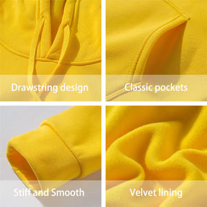 Sudadera con capucha para hombre de talla grande en blanco con logotipo personalizado, Sudadera con capucha unisex grande y alta de poliéster de color sólido con cordón - Product Image 3