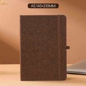 Eco Cover Custom Logo A5 Hardcover Lined Journal Notebook Customized Recycled Promotional Gift Bamboo Cork <b>Notepad</b> - Product Image 3