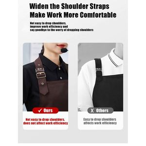 Hot Sale Waiter Waterproof Canvas Restaurant Cooking <b>Kitchen</b> <b>Apron</b> Work Clothes Unisex With Custom Logo - Product Image 5