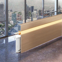 Plinthe lumineuse LED moderne en alliage d'aluminium, profilé brossé, résistante à l'eau, écologique, pour usage hospitalier, garantie 5 ans