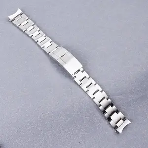 Bracelet de montre de luxe professionnel <span class=keywords><strong>Seiko</strong></span> 5 SNK361 18 mm réglable avec fermoir déployant en acier inoxydable 316L en argent - Product Image 1
