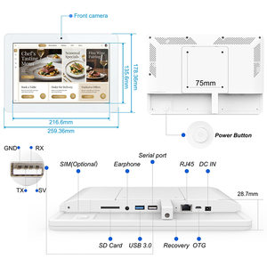 Tableta Android POE de 10.1 Pulgadas <span class=keywords><strong>para</strong></span> Estanterías de Biblioteca, <span class=keywords><strong>para</strong></span> Búsqueda de Libros y Sistema de Préstamo Autoservicio, Señalización Digital de Montaje en Pared - Product Image 3