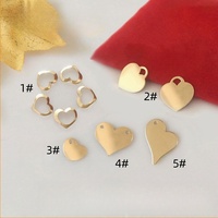 Breloques en forme de cœur creux en or rempli 14 carats, filigrane en forme de cœur avec un ou deux trous pour la fabrication de colliers, bracelets et bijoux DIY