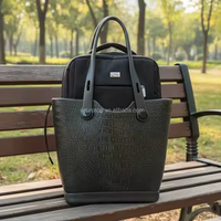 Tas Pantai Model Ember Bergradasi Motif Kulit Buaya EVA Vintage Berkualitas Tinggi Kapasitas Besar Tas Tangan Mewah Unisex Grosir