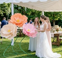 Fleurs en papier de pavot artisanales de grande taille pour l'approvisionnement transfrontalier, style moderne, pour mariage, fête des Mères, Nouvel An, écologiques et durables