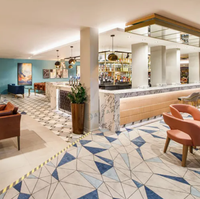 Comptoir de bar moderne en pierre de marbre artificielle pour restaurant, hôtel, salon, café, boutique de café
