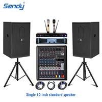 Ensemble d'enceintes Sandy Audio de 10 pouces, son stéréo pour KTV, divertissement à domicile, salle de conférence, système d'amplification de puissance