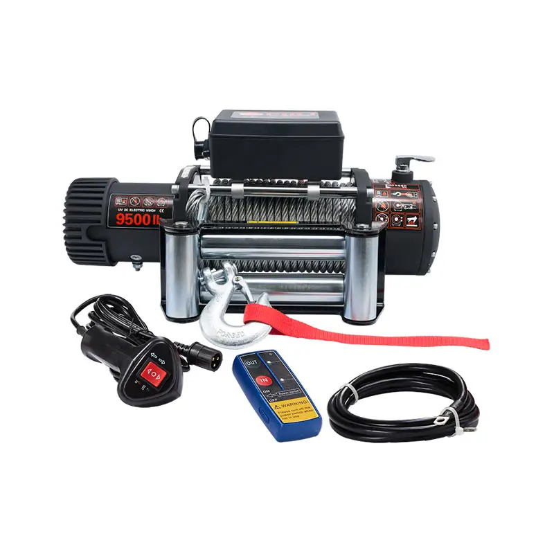 Engrenagens fortes do motor, velocidade rápida do freio 9500lb winch 12v para jeep carro offroad 4x4