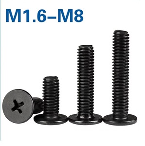 Đen Thép không gỉ chéo Phillips siêu mỏng phẳng Wafer đầu vít cho máy tính xách tay - Product Image 5