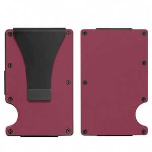 กระเป๋าสตางค์สำหรับผู้ชาย - ดีไซน์ใหม่ล่าสุด กระเป๋าสตางค์ผู้ชาย - บางเฉียบ เรียบง่าย และไร้รอยต่อ ป้องกันเครื่องสแกน RFID พร้อมที่หนีบเงิน - Product Image 6