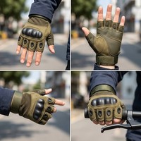 Gants tactiques sans doigts en microfibre, respirants, antidérapants, coupe-vent, légers, pour la chasse en plein air, la moto, l'escalade
