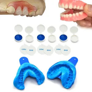 Huaer impiallacciature sorriso denti modanatura Kit impressione odontoiatrica materiale Silicone Putti stampo Grillz vassoi per la realizzazione di protesi