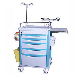 중국 제조 병원 장비 ABS 플라스틱 의료 응급 트롤리 - Product Image 1