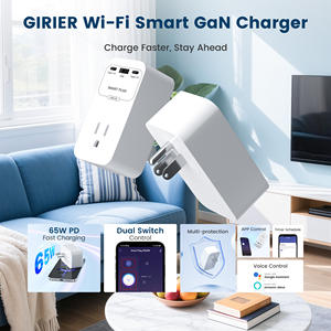 吉里耶图亚智能电源插头WiFi 65W GaN快速充电器，带快速充电USB a型C端口美国插座 - Product Image 2