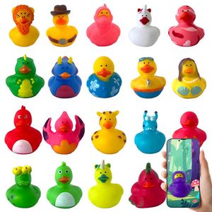 Jouets de bain en caoutchouc de sécurité en gros avec logo, canard couineur en PVC couleur personnalisée, fonction à presser, pour salle de bain, cadeau promotionnel - Product Image 4
