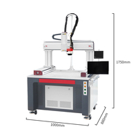 Machine de nettoyage laser à impulsions CNC 6 axes à portique, refroidie par air, 300W, pour l'élimination de la rouille sur le bois, la pierre et le métal, haute productivité