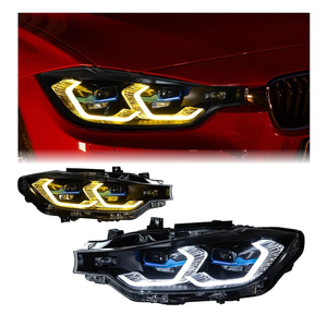 F30 2013-2019 3 Series Dual Color Version Yellow and White Upgrade Headlights Design LED DRL Head Lamp Accessories for - Product Image 6