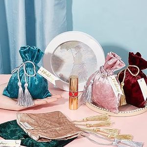 Wedding Favors Colorful <b>Drawstrings</b> Velvet Candy <b>Bags</b> for Jewelry With Tassel - Product Image 3