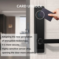 Serrure de porte intelligente sans fil électronique personnalisée de haute qualité TTHotel App Clé de sécurité en alliage d'aluminium Serrure de carte d'hôtel
