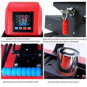 Máquina de Prensa de Calor Magnética Semiautomática Topjlh 38x38cm, Ajustable, 1800W, Doble Voltaje, para Impresión de Camisetas, Venta al Por Mayor, Comercial - Product Image 6