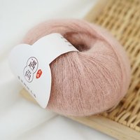 Fil mélangé 30% soie de mûrier 70% mohair superfin, tricoté à la main, écharpe en tricot, anti-boulochage, technologie OE, fil mélangé teint