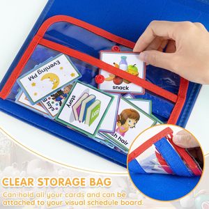 Tabla de horarios visual para niños, tabla de rutina diaria con tarjetas magnéticas, tablero de gestión del tiempo para la planificación de niños pequeños con autismo - Product Image 5