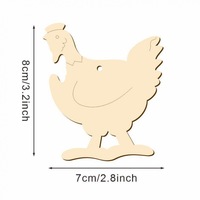Kit de peinture DIY en bois pour Pâques, ornements en bois non finis en forme de lapin, poussin et œuf pour les loisirs créatifs des enfants et les décorations de fête