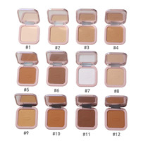 Maquillage visage longue tenue personnalisé, 12 couleurs, fond de teint en poudre pressée, marque privée, contrôle du sébum, poudre compacte imperméable